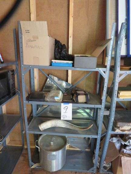 CONTETNS OF METAL SHELVING UNIT 30"X12"X61" HALLOW HORN REALISTIC 40 CHANNEL EMERGENCY CITIZENS BAND