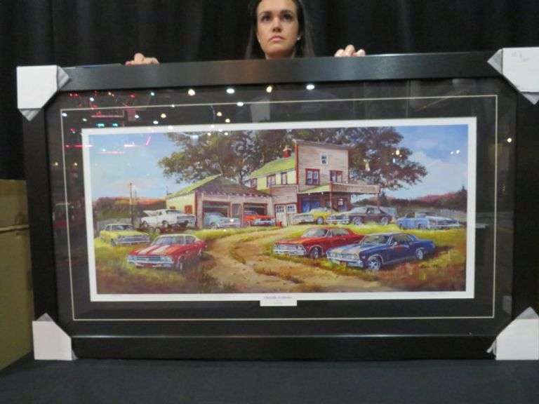 CHEVELLE COLLECTOR BY DALE KLEE, SIGNED AND NUMBERED, 233/950, 43"X25"