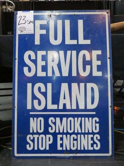 FULL SERVICE ISLAND SIGN, 24"X36" SINGLE SIDED