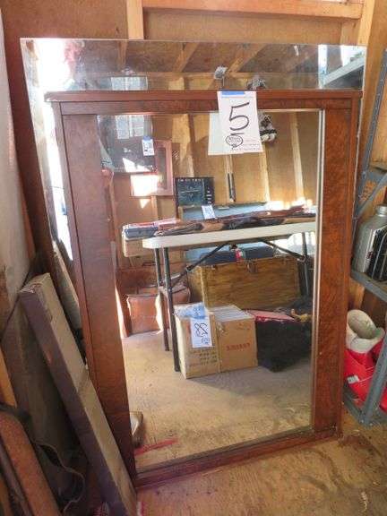 32"X44" AND 36"X51" MIRRORS SMALLER HAS WOODEN FRAME