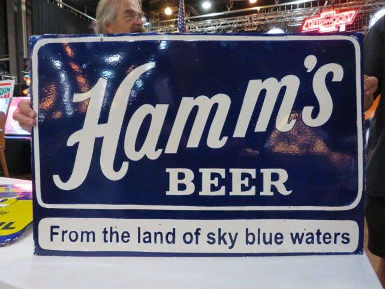 HAMM'S PORCELAIN SIGN 36"X24" DOUBLE SIDED