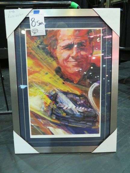 RUSTY WALLACE PRINT, BY M. BARTH, SIGNED AND NUMBERED, 1/1000, 31"X42"