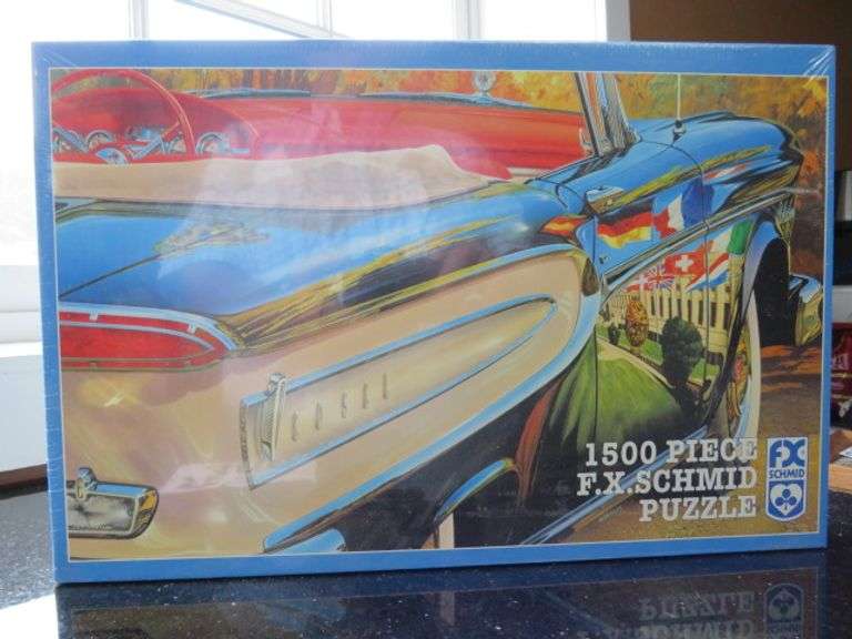 NEW IN THE BOX 1,500 PIECE F.X.SCHMID PUZZLE - POLISHED EDSEL  - NEW/ UNOPENED IN THE BOX