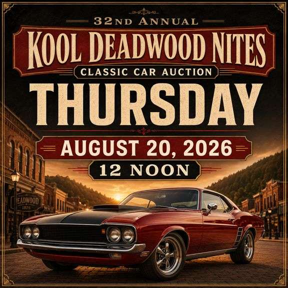 32nd Annual Kool Deadwood Nites - Thursday, August 20, 2026