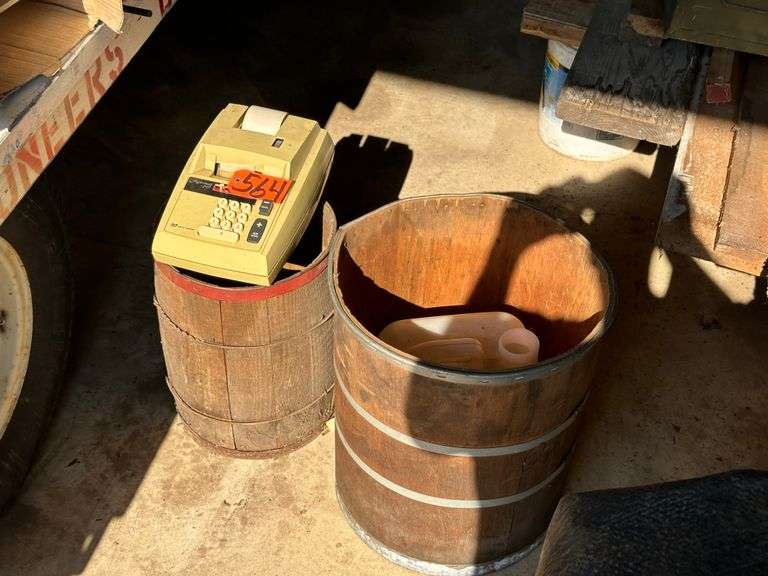 Wood Kegs, Adding Machine - Meagher Auctioneers