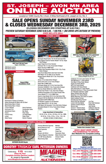 Dorothy Trisko / Earl Peterson Online Auction