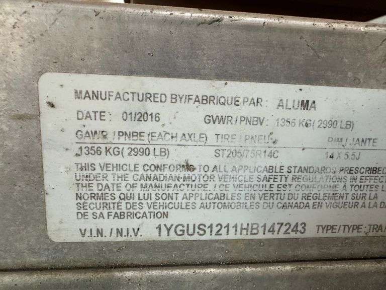 Aluma 7712H BT Aluminum Trailer