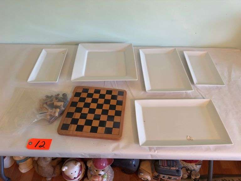 Chess Set, Serving Platters