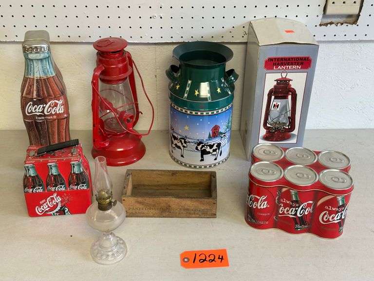 Coca-Cola Memorabilia, Lanterns, Milk Can, Oil Lamp