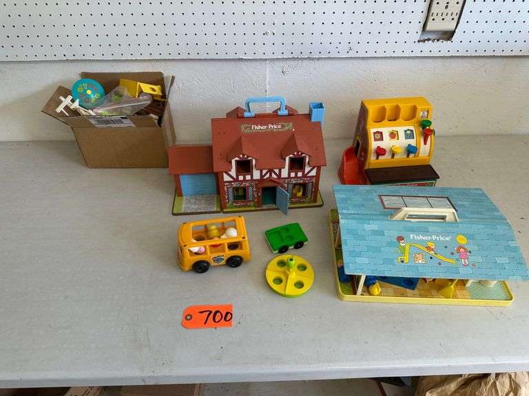 Fisher Price House, School & Cash Register