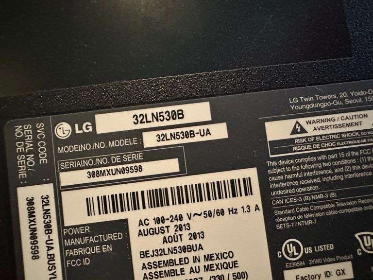 LG Flat Screen TV, Emerson DVD/VCR