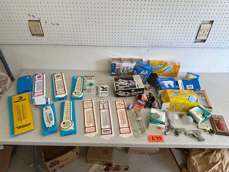 Advertising Thermometers, Toy Guns, Lightbulbs, Dusters