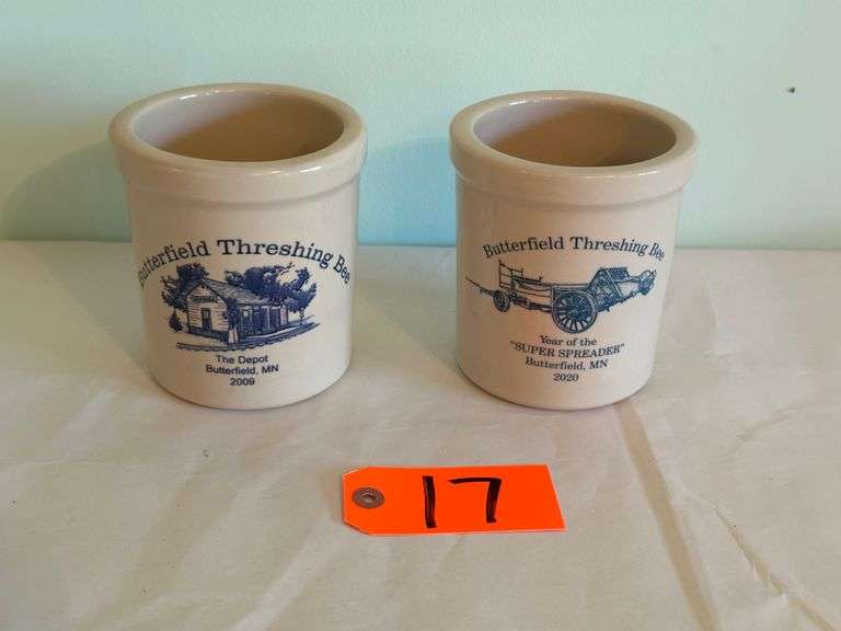 2009 & 2020 Butterfield Threshing Bee Crocks