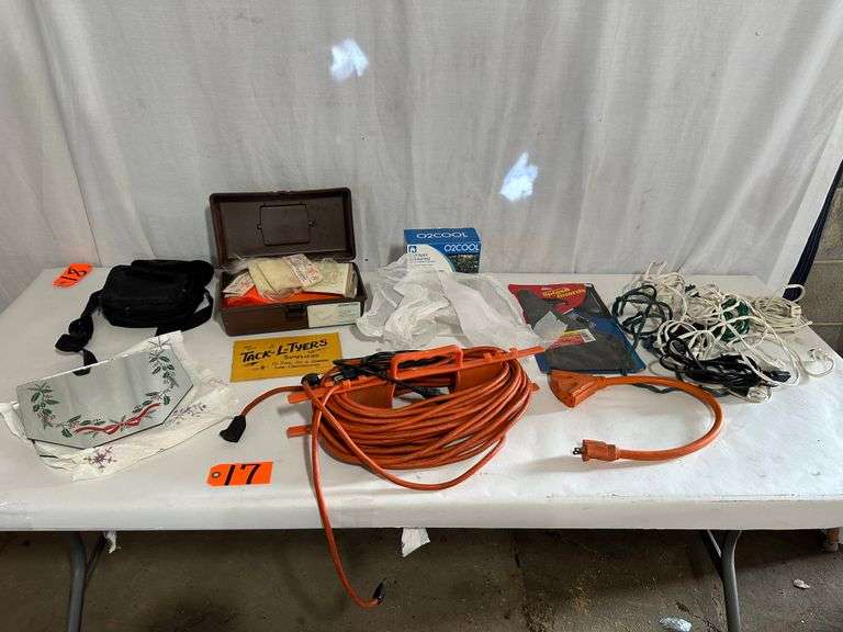 Extension Cords, Mirror, Battery Fan