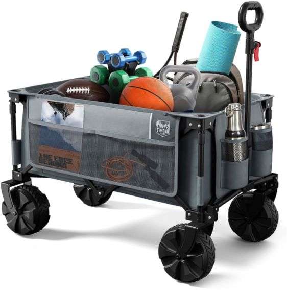 TIMBER RIDGE Outdoor Collapsible Wagon Utility Folding Cart Heavy Duty