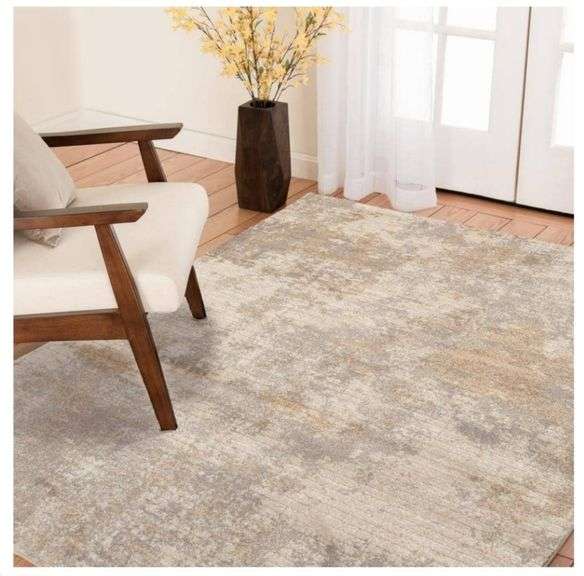 Home Decorators Collection Medina Beige 5 ft. x 7 ft. Abstract Area Rug