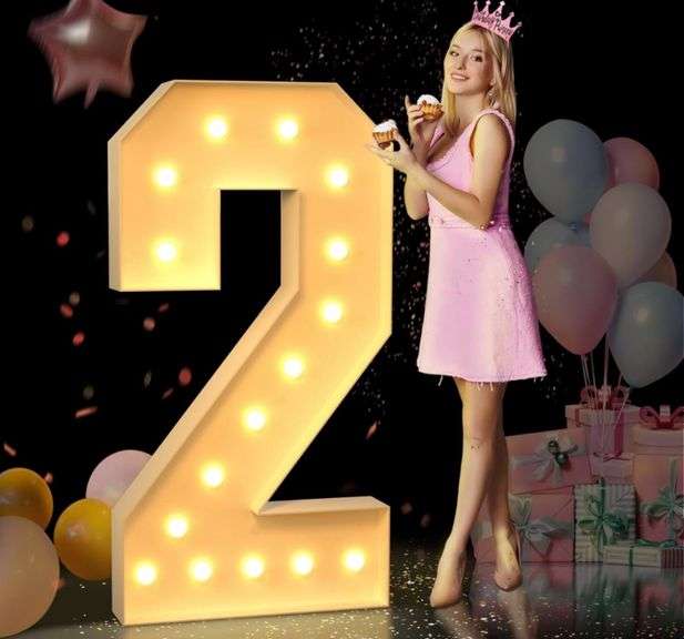 imprsv 5FT Marquee Light Up Numbers - Metzger Property Services, LLC