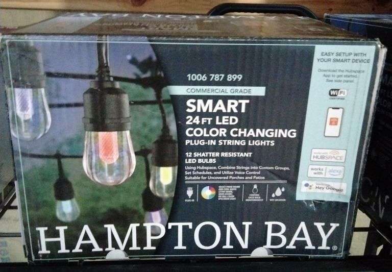 Hampton Bay 24ft LED color changing string lights Metzger Property