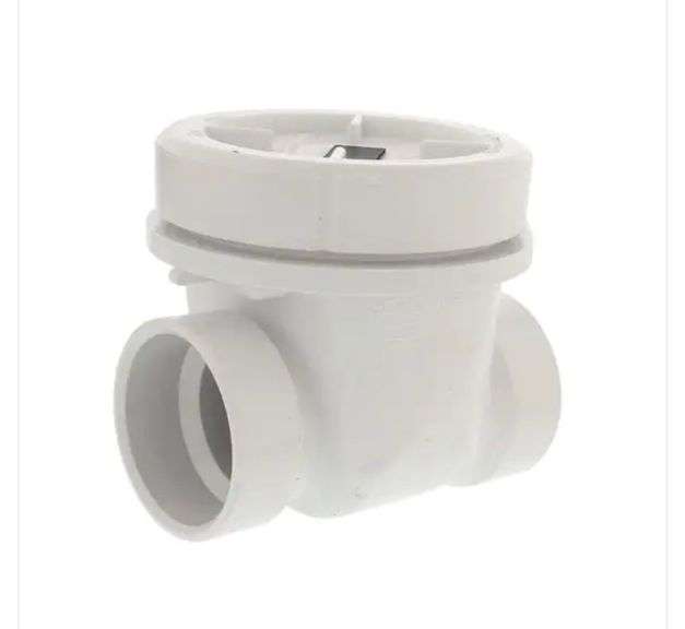 JONES STEPHENS 11/2 in. PVC Backwater Valve for Drainage Systems Metzger Property Services, LLC