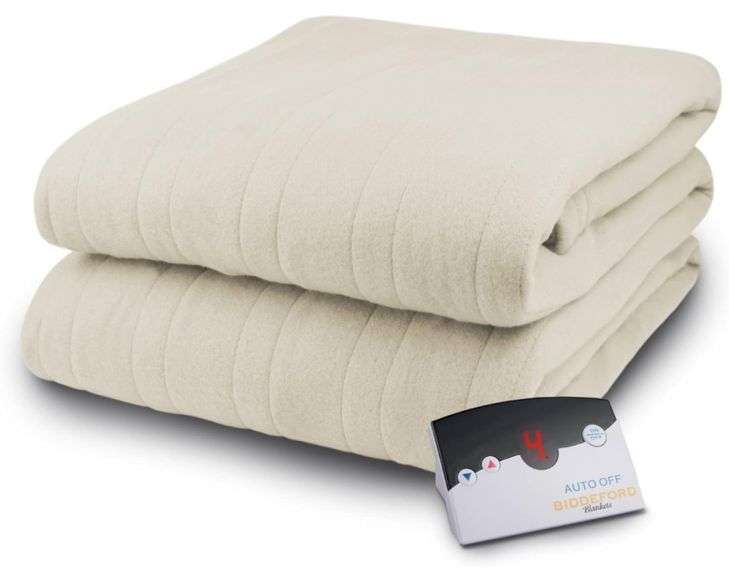 Biddeford Blankets Comfort Knit Heated Blanket with Therapeutic Heat