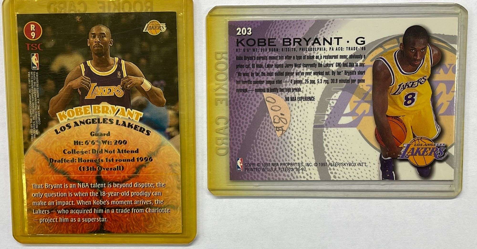 96-97 Stadium Club Kobe Bryant RC #R9☆コービーブライアント