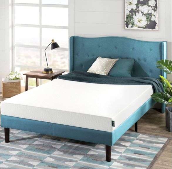 Zinus 6 Inch Green Tea Memory Foam Mattress / CertiPUR-US Certified / Bed-in-a-Box / Pressure Relieving, Queen,White