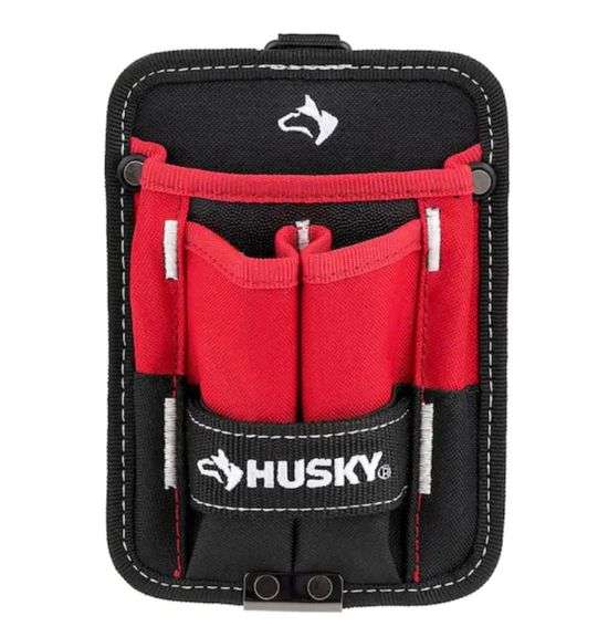 Husky 4.5 In. Clip On Tool Belt Pouch, Black - Walmart Supplies