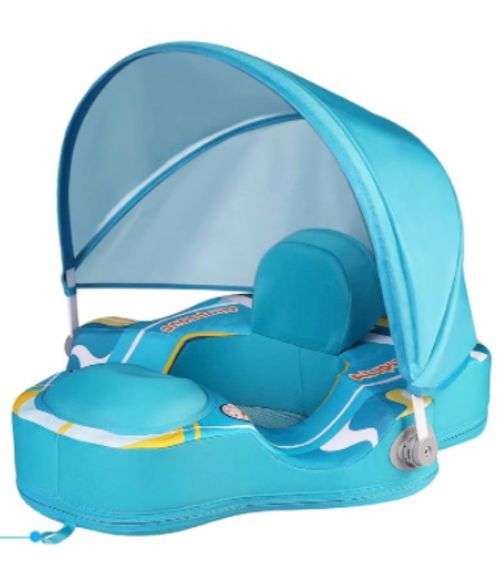 Alupssuc Baby Pool Float with 0-120° Removable UPF 50+ Sun Canopy ...