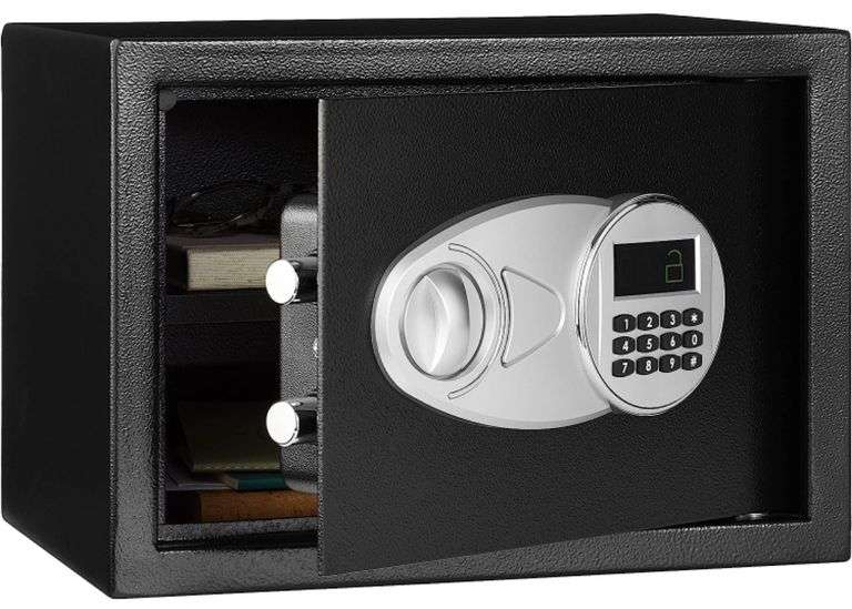 Amazon Basics Steel Security Safe and Lock Box with Electronic Keypad ...