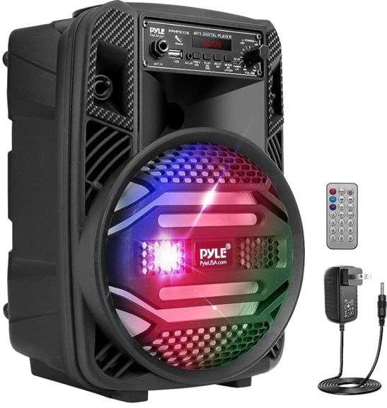 Pyle Portable Bluetooth PA Speaker System 300W Rechargeable Outdoor