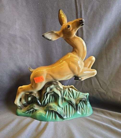Ceramic Deer Planter (repaired) 9”