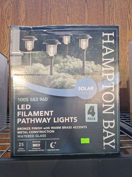 Hampton Bay Led Solar Pathway Lights 4 Pack