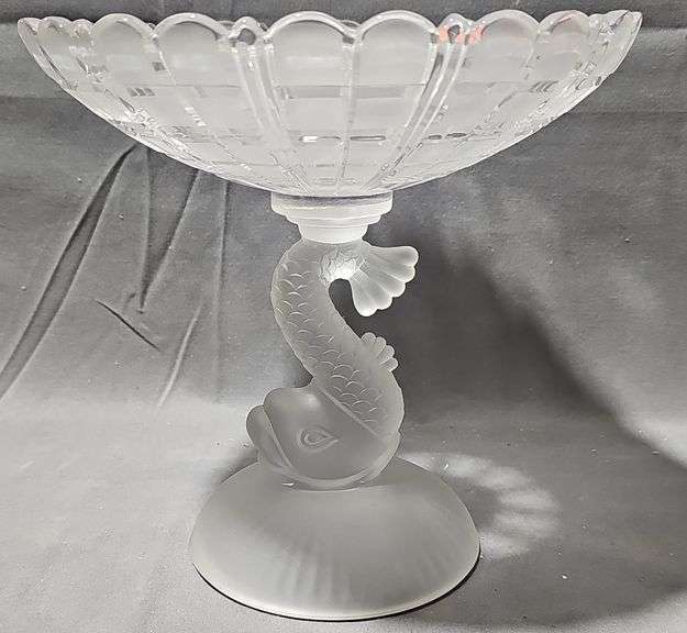 Koi Fish Footed Candy Dish, 8" H