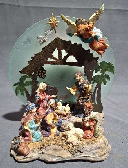Nativity scene music box 7” - Metzger Property Services, LLC