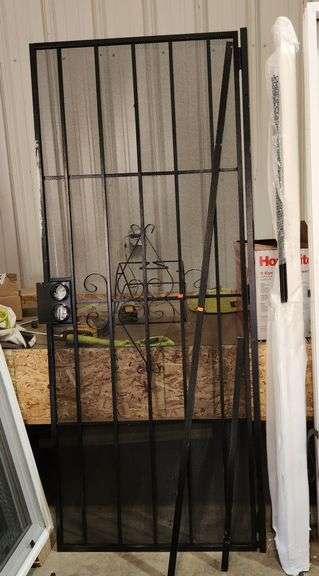 Storm door in Black metal32" x 80"