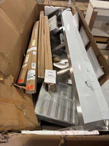 105” exhaust hood dented with aluminum edging