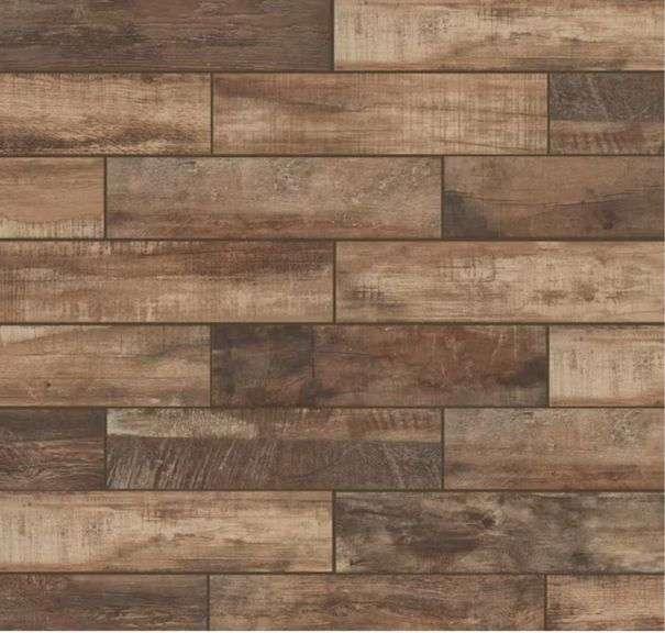 8 boxes- Florida Tile Home Collection
Wind River Beige 6 in. x 24 in. Porcelain Floor and Wall Tile (14 sq. ft./case)