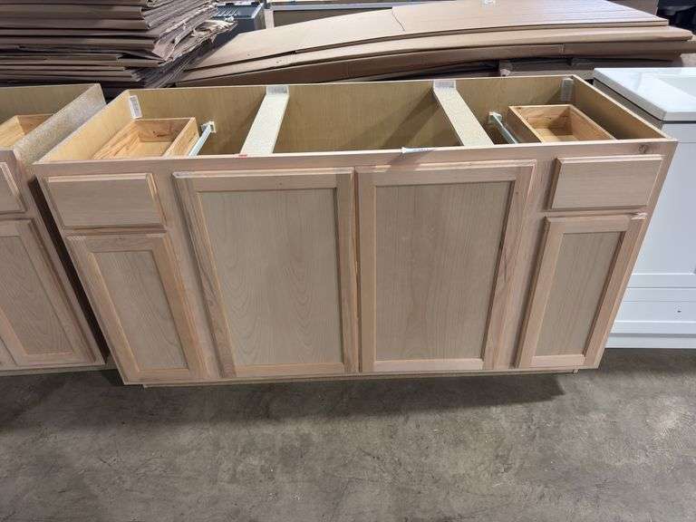 Unfinished base cabinet 60”x35”x24”