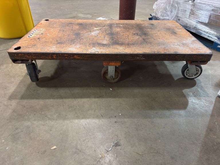 Metal rolling cart dolly 30”x54” sold as is