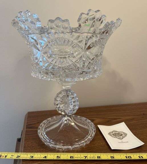 Shannon Crystal by Godinger pedestal dish 10”