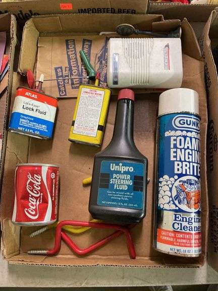 Unipro Power Steering Fluid, Engine Cleaner, Lock Fluid, Coca-Cola Can ...
