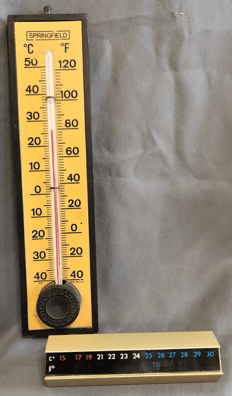 Solid Brass Indoor Digital Thermometer, Springfield Thermometer