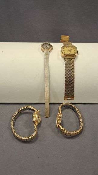 4- Timex watch assortment including gold tone
