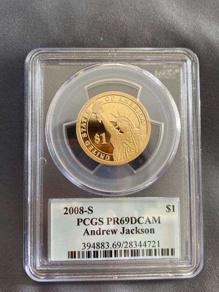 2008-S Andrew Jackson Presidential Gold Dollar PCGS PR69DCAM