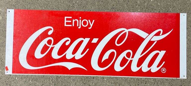 Enjoy Coca-Cola/Pepsi Double Sided Sign 32”x11”