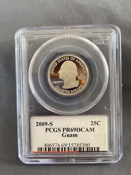2009-S Washington Guam Quarter PCGS PR69DCAM