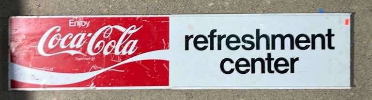 Enjoy Coca-Cola Refreshment center sign 46”x11”