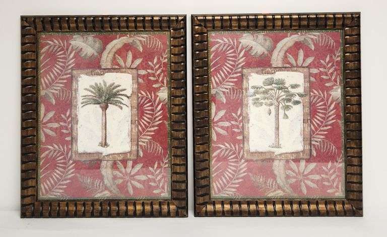 2- Framed tree wall art 20" W x 24"H