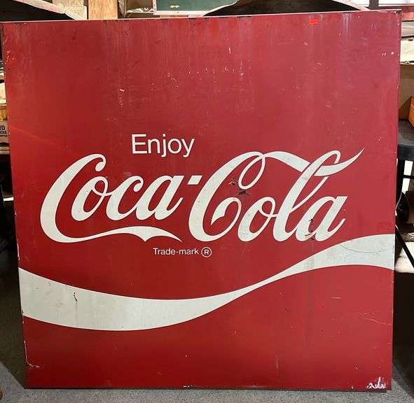 Enjoy Coca-Cola One Sided Metal Sign 44”x44”