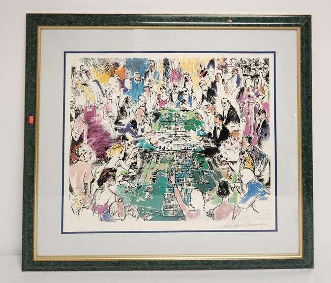 Framed "Game of Life" Lithograph, artist signed 33"W x 29"H
